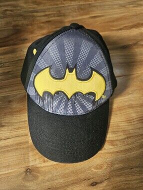 Batman Kids Black and Yellow Logo Cap